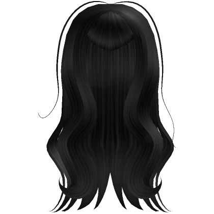 ♡ ♰ lil vampire flowy goth hair - black