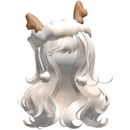 christmas fawn reindeer ushanka pretty girl hair