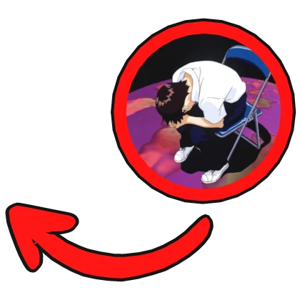 shinji ikari evangelion red meme circle pointing