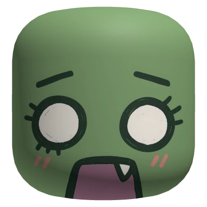 Cute Hungry Zombie Face - Green