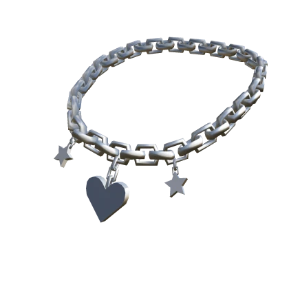 White S3 Heart Chain