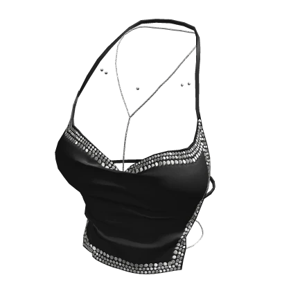 ♥BLACK KIRA KIRA Holter Top♥