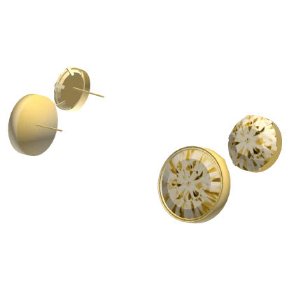 Double Golden Stud Earrings