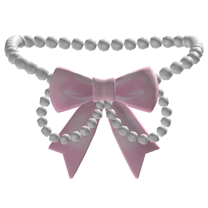 Pink Silk Bow with Pearls