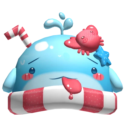 cute silly summer whale ocean hat