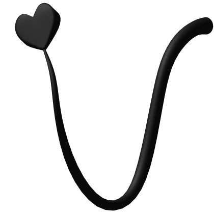 Demon Tail Black Heart Y2K Halloween Goth Emo Hell