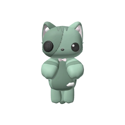 ୨୧: kawaii halloween kitty zombie plush holdable