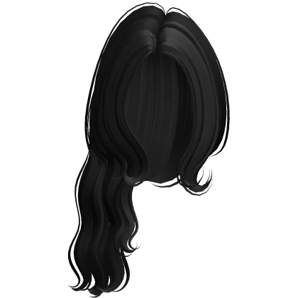 Curly Wavy Over Shoulder Mermaid Hair (Black)