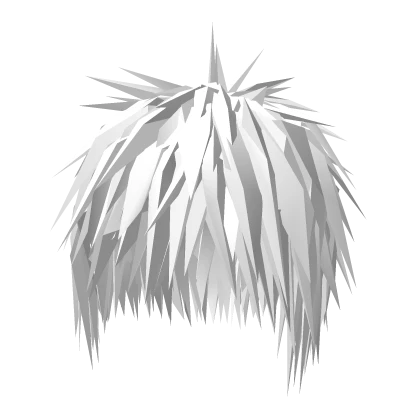 White Anime Messy Boy Emo Hair