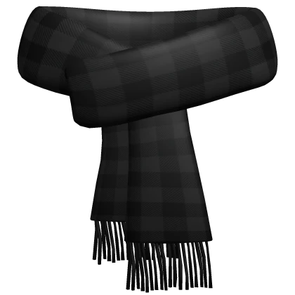 Black Plaid Scarf