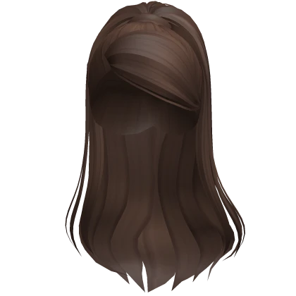 Sweet ponytail with swept bang brown
