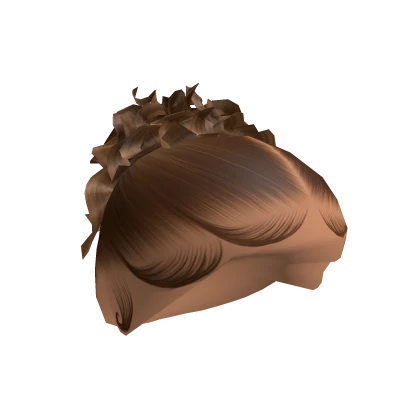 Clean Girl Middle Part Curly Bun [Brown]