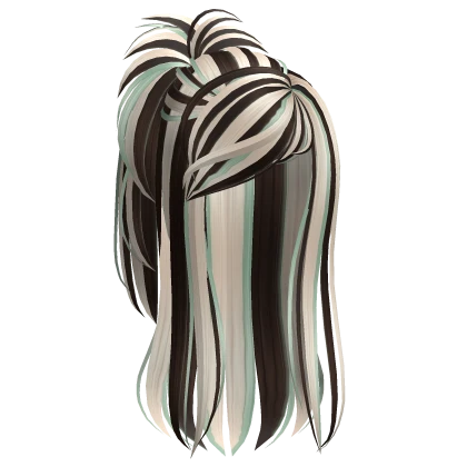 Scene Gyaru Fluffy Ponytail (Mint Chocolate Chip)