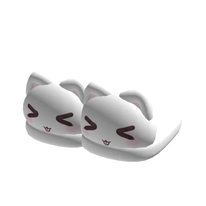 cute kawaii silly kitty slippers