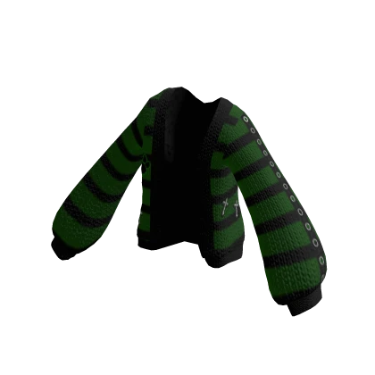 Oversized Green / Black Y2k Sweater