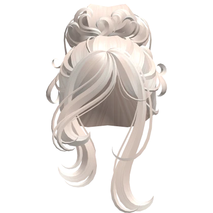 Swirly Curled Salon Bun (Beige)