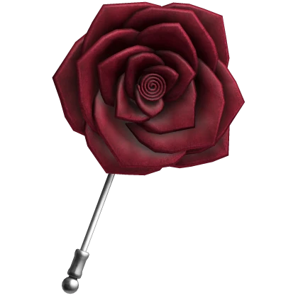 Red Rose Silver Lapel Pin 1.0