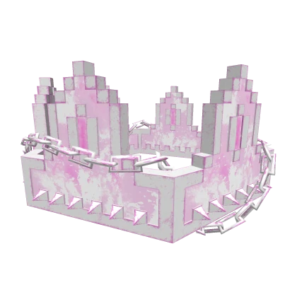 Pink Blossom Goth Chained 8-Bit Crown [ADD-ON]