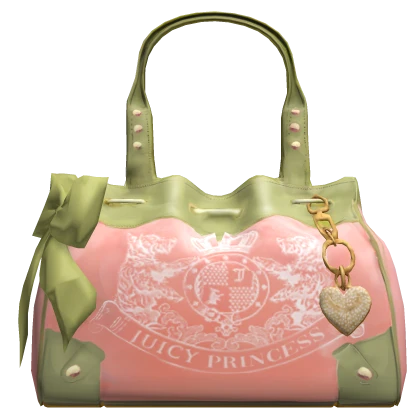 Juicy 2000s Mcbling Vintage Purse | Green Pink