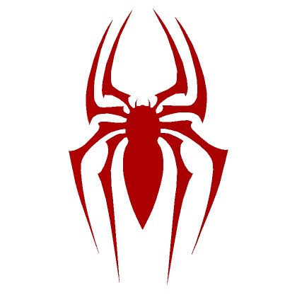 Spider Face Sticker Red