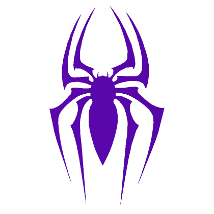 Spider Face Sticker Purple