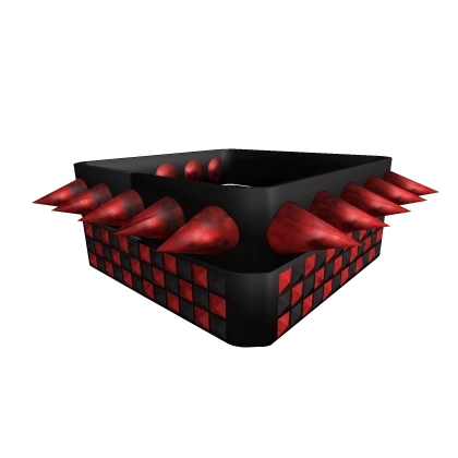 red pyramid row spiky stud scene bracelet 1.0