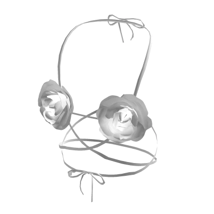 Crop Top Rose Shape White