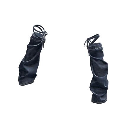 Dark Blue Y2K Denim Strap Arm Warmers🫐
