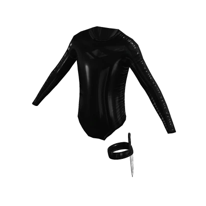 Latex Bodysuit with Knife