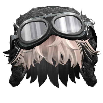 Black&Blonde Cool Boy Hair w/ Y2K Goggles Ushanka