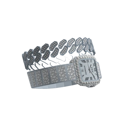 Stack Cuban Watch Bracelet 