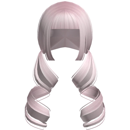 ☆ adorable soft swirly ponytails light pink