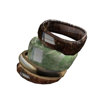 Chunky Stacked Bangle Bracelets 
