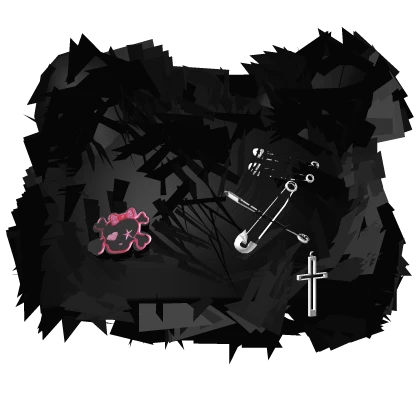 Gothic Punk Kitty Beanie - Furry Black