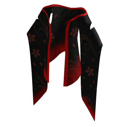 Crimson Sakura Haori with Cut Accents