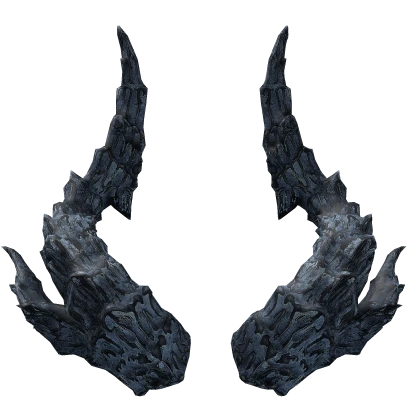 Bluesteel Twisted Demon Horns