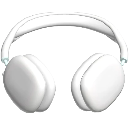 3.0 Neck Headphones White Basic Trendy Shiny Y2K