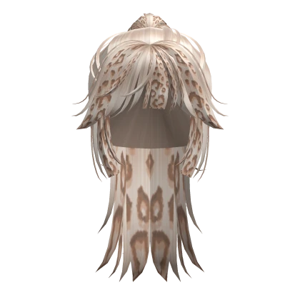 Leopard Print Half Up Scene Hair in blonde