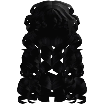 Summer Messy Super Curly Long Jet Black Hair