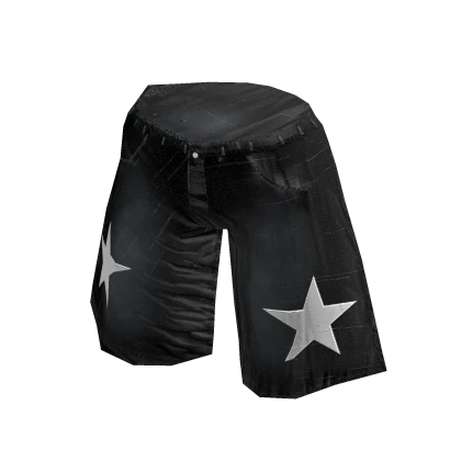 Y2k Star Baggy Shorts - Black✔️