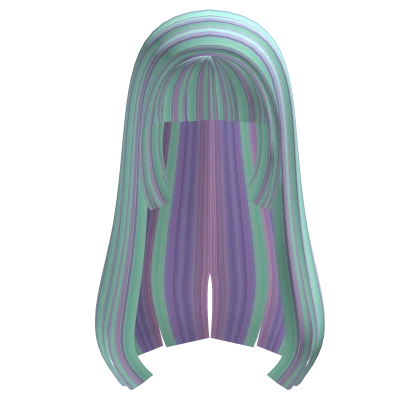 long straight hime cut in bittersweet pastel goth