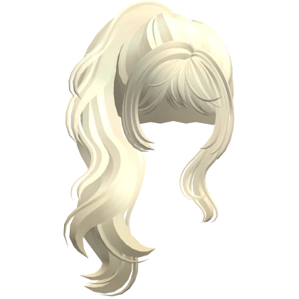 Wavy High Side Messy Ponytail (Yellow)