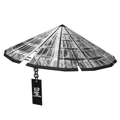 White Oni Samurai Straw Hat