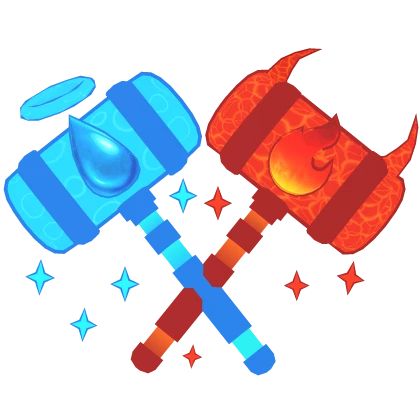 🔥Fire X Water Huge Dual Hammers💧|CODE: 330FXW