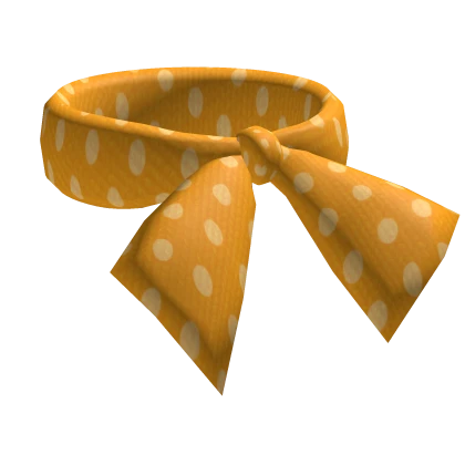♡ cute orange igari polka dot neck scarf 