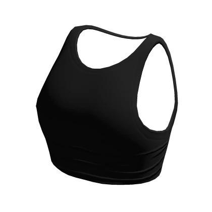 Cropped Black Tank Top