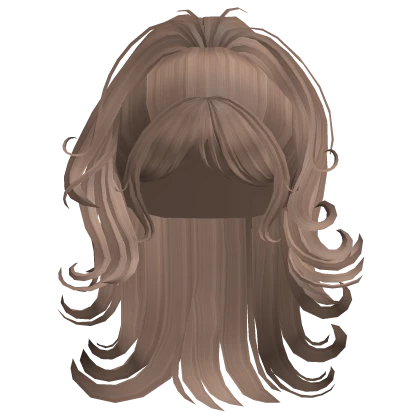 ♡ swirly bedhead messy ponytail (milktea)