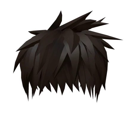 Dark Brown Messy Anime hair 9.0