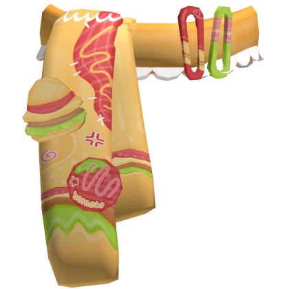 cute kawaii harajuku igari burger scarf