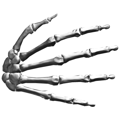 PBR Skeleton Hand Silver Face Grip Mask Halloween